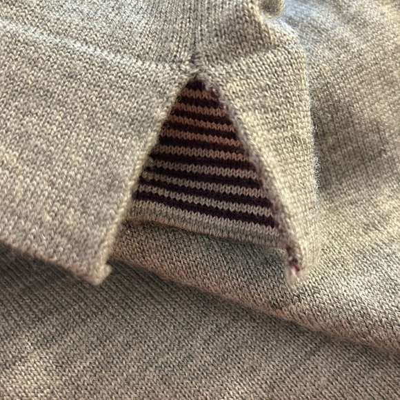 ORVIS Women's Gray  V neck Long Sleeve 100% Merino Wool Sweater Size Medium - Picture 4 of 6